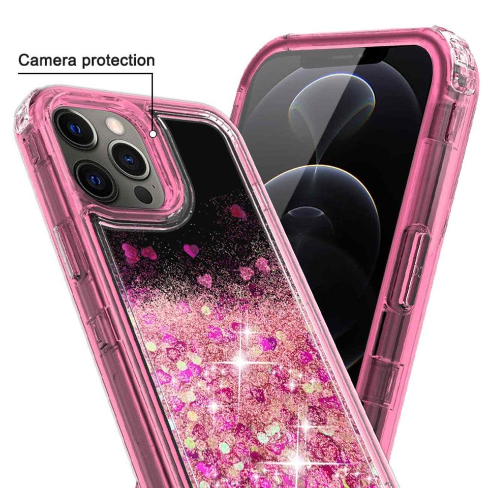 Glitter Case Moving Quicksand In BlackAPPLE IPHONE 12 PRO MAX In Hot