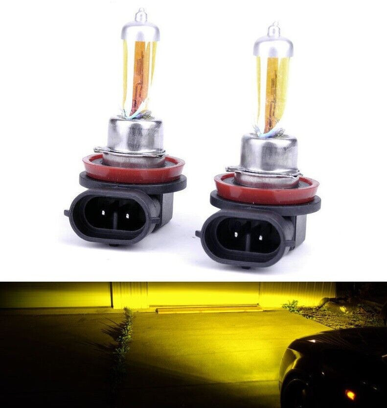 2x H8 AQUA VISION 35W 12V Jurmann® GELB YELLOW HALOGEN LAMPEN E-GEPRÜFT NEBELSCHEINWERFER ODER ABBLENDLICHT