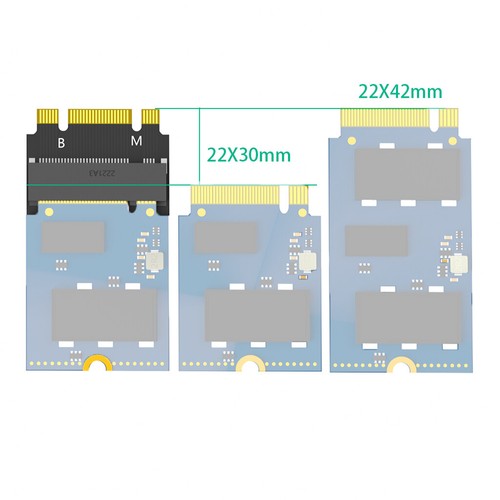 M.2 for NVME M-Key B+M 2230 to 2242 Extension Adapter for ThinkPad X270 X280 - Picture 3 of 3
