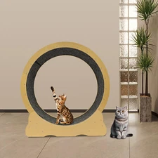 42"H Cat Wheel Exerciser for Indoor Cat Cat Fitness Running Wheel Round Pet Tool