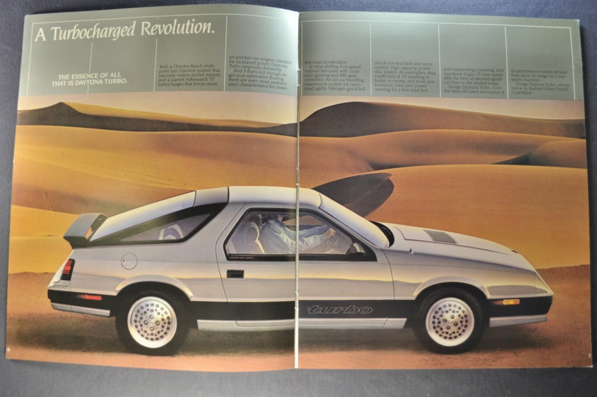 1984 Dodge Daytona Brochure Turbo Z Coupe Mitsubishi Excellent