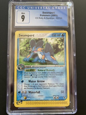 Pokémon TCG Swampert EX Ruby and Sapphire 23/109 Regular Rare - CGC ...