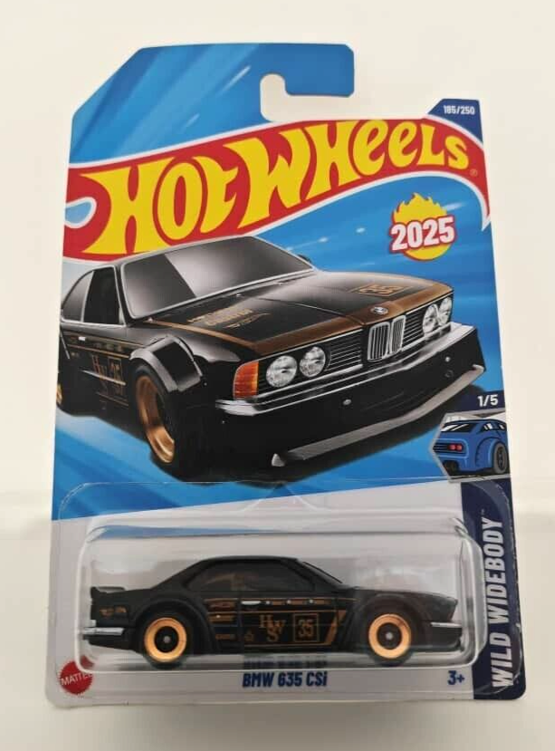 Hot Wheels New 2025 Case H BMW 635 CSI Black Long Card FREE