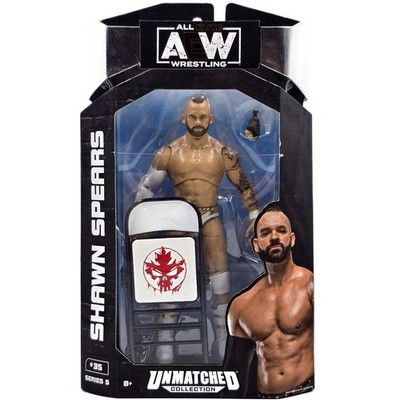 SHAWN SPEARS FIGURE UNMATCHED COLLECTION CHASE AEW WRESTLING WWE 35 SERIES 5 OVP