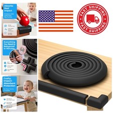 Baby Proof Furniture Corners and Edges Safety Bumpers 18ft Bumper Black Foam