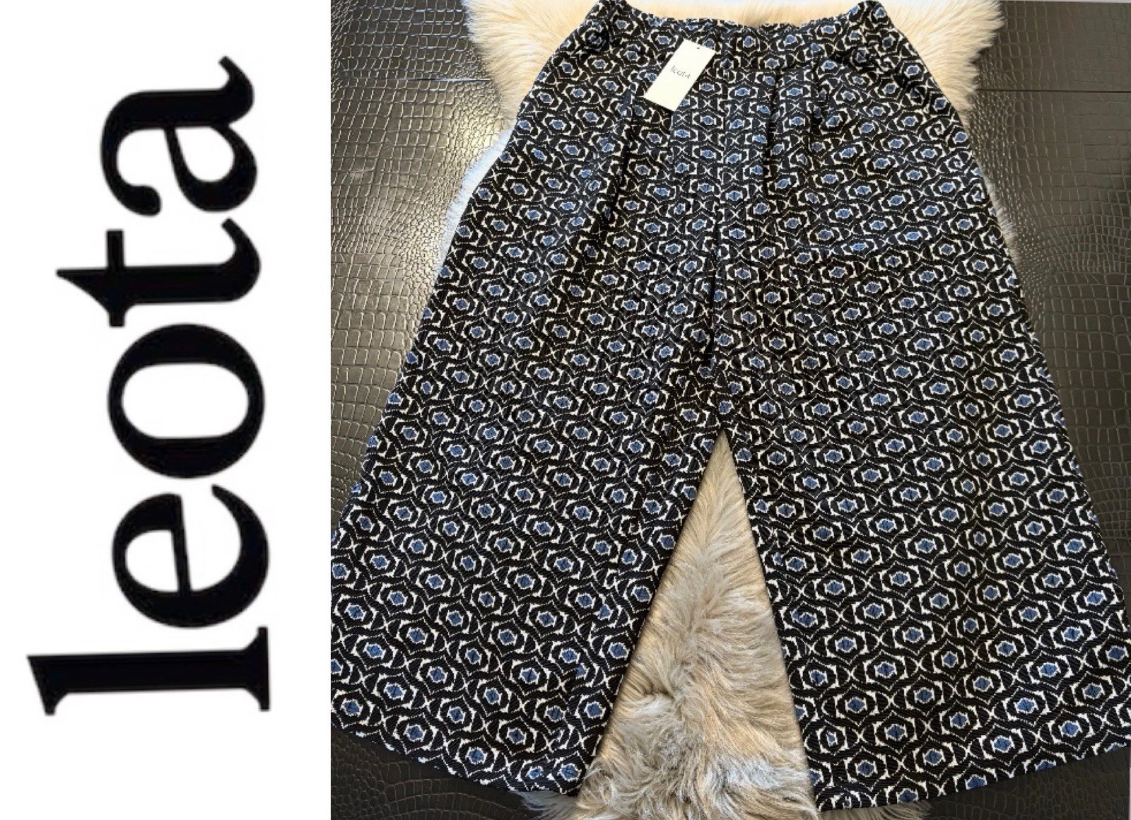 New Leota Women's Wide Leg Crop Capri Pants Size XL USA