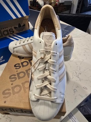 Adidas Superstar Lux White Beige Premium Leather Sneakers IG1383 Men's US  Sz 10 | eBay
