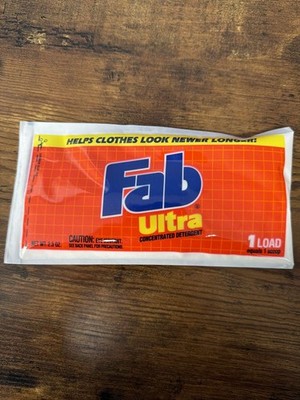 Vintage 1980s Fab Ultra Concentrated Detergent Sample 1 Load Packet