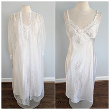 Women's Vintage Cinema Etoile Medium Bridal Slip Robe Medium USA