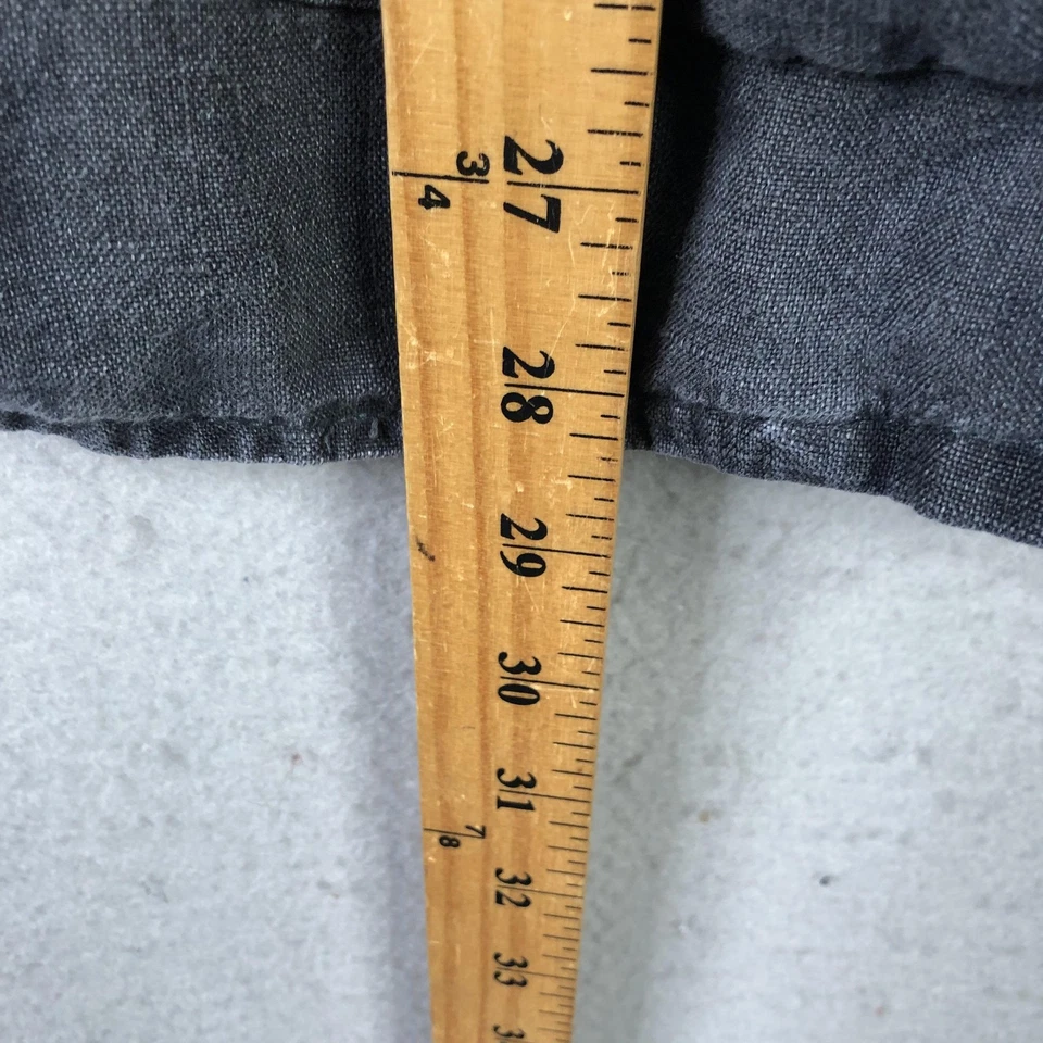 Chaqueta FLAX By Angelheart Mujer Pequeña Gris 100% Lino Volantes Lagenlook Playa Foto 4 de 4