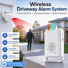 Wireless Outdoor Driveway Alarms Doorbell PIR Motion Sensor Detector Waterproof