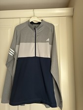 Men?s Adidas XL Zip Neck with Pockets Long Sleeve
