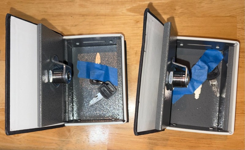 Pair of Black Mini New Dictionary Book Safes (With Keys)