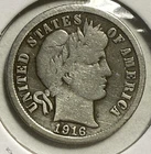 1916-P Barber Dime - (17-14/LYX)