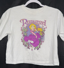 Disney RAPUNZEL ENREDADO BLANCO CROP TOP TALLA 11/12 S/M USADO
