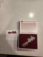 Aluminum Christmas Holiday Train Ornament from the Alcoa SAPA Cressona Corp