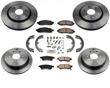 F&R Brake Rotors Ceramic Pads Parking Brake Shoes Suzuki Equator 2009-2012