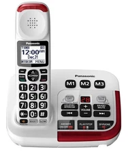 Panasonic KX-TGM420W Amplified Cordless Telephone & Answering Machine Phone