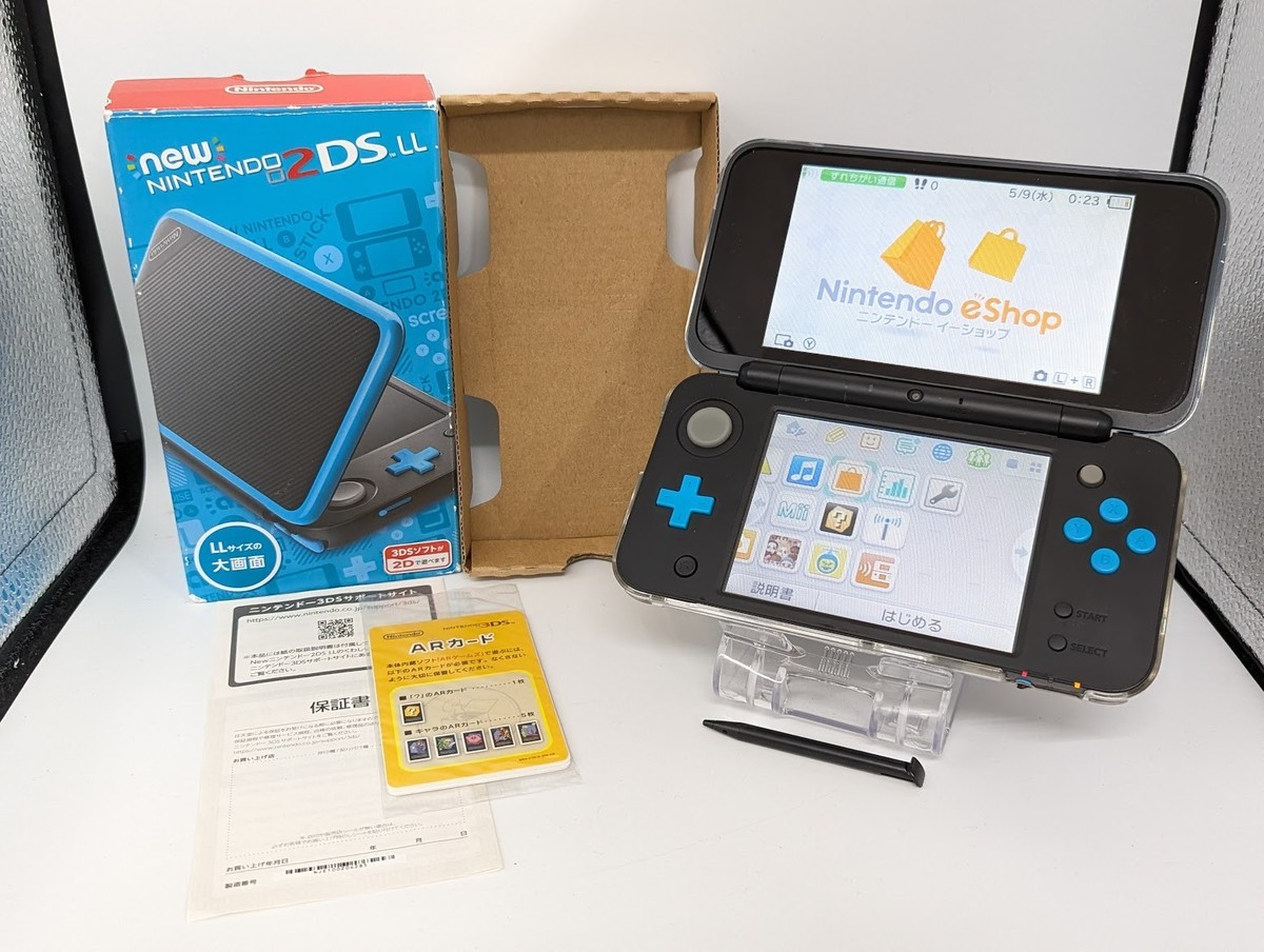 B5655 Nintendo new 2DS console LL XL Turquoise x Black Japan w/box