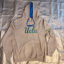 Stadium Athletics UCLA Bruins Hoodie Mens XL Grey Blue Gold Script Embroidered
