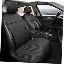 Luxury Breathable Car Seat Cover Fit Four Seasons, Universal Black Grey-1PCS