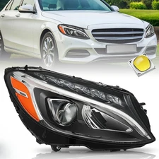 For 2015-2018 Mercedes Benz W205 C300 C-Class Passenger Side LED Headlight Right