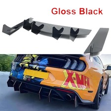 V2 Style Glossy Black Rear Diffuser & Side Splitter For Ford Mustang 2015-2023