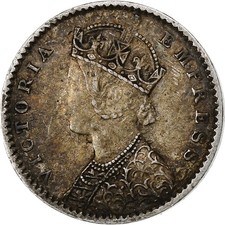 [#1220546] INDIA-BRITISH, Victoria, 2 Annas, 1901, Silver, EF, KM:469