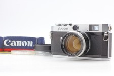 Near MINT w/ Hood Canon P Rangefinder Silver 50mm f/1.4 Lens L39 From JAPAN