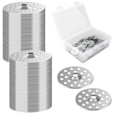 300 Pcs 1 Inch Metal Plaster Washers for Screws - Drywall Repair Rings with Plas