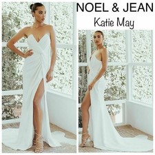NOEL  JEAN Katie May WISTERIA Strapless Trumpet Wedding Slit Dress Ivory XS
