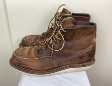 Red Wing 1907 Boots Size 11.5 Brown Moc Toe Made In USA
