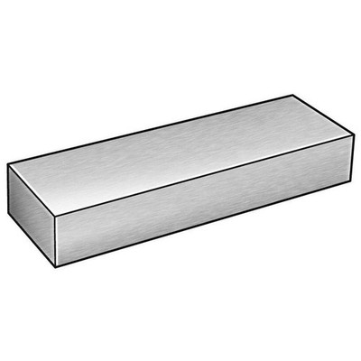 GRAINGER APPROVED 2HHC6 Carbon Steel Rectangular Bar,6' L,3'' W 2HHC6
