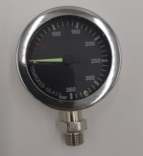 DUWT® Kapsel Manometer Pro, 52mm, vernickelt, schwarz