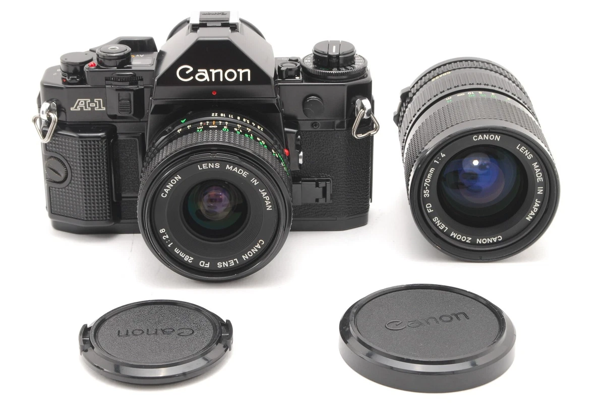 N MINT】 Canon A-1 SLR 35mm SLR Film Camera New FD NFD28mm F2.8 35