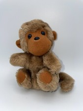 Vintage 1980 Dakin Brown Monkey 7" Shredded Clippings Ground Nutshells Korea