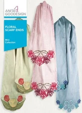 Floral Scarf Ends Anita Goodesign Embroidery Machine Design CD