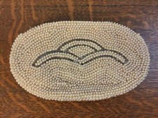 Vintage La Regale 7" Dainty Beaded Faux Pearl Clutch Purse Made in Japan