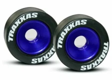 Traxxas 5186A Tires Rubber Aluminum Blue (fits Traxxas wheelie bar wheels) TRA1