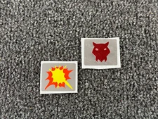 Data East Laser War Pinball Machine Playfield Spinner Decals ORIGINAL NOS