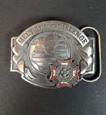 Vintage VFW "Meet The Challenge" Foreign War Veteran Belt Buckle Limited Edition