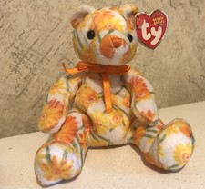Ty Beanie Baby 2003 SHASTA the Flower Print Bear Retired