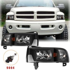 Headlights For 94-02 Dodge Ram 1500 2500 3500 Replacement Signal Front Lamps