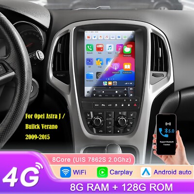 9,7'' 8+128GB Autoradio Für Opel Astra J Carplay Android 14 GPS Navi RDS 4G LTE