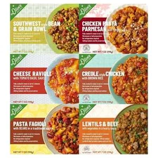 Variety Pack Microwavable Ready to Eat Lower Sodium Ready Meals Bundle of 6-1...