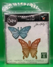 Tim Holtz Sizzix Thinlits Die ~ VAULT SCRIBBLY BUTTERFLY ~ 666564