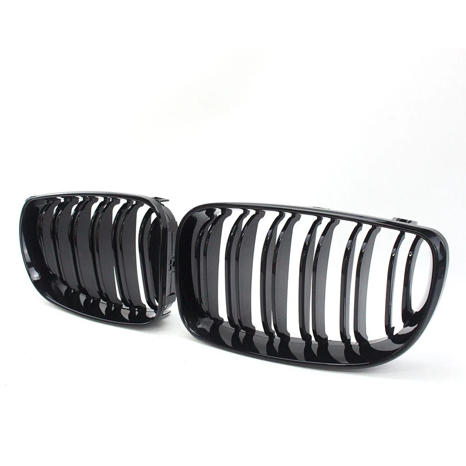 Front Kidney Grille Grill Gloss Black For BMW E81 E82 E87 E88 2008-2011 1 Pair Foto 4 de 4