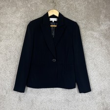 Jones New York Jacket Womens 4 Black Button Front Lined Pockets Blazer- 1427 