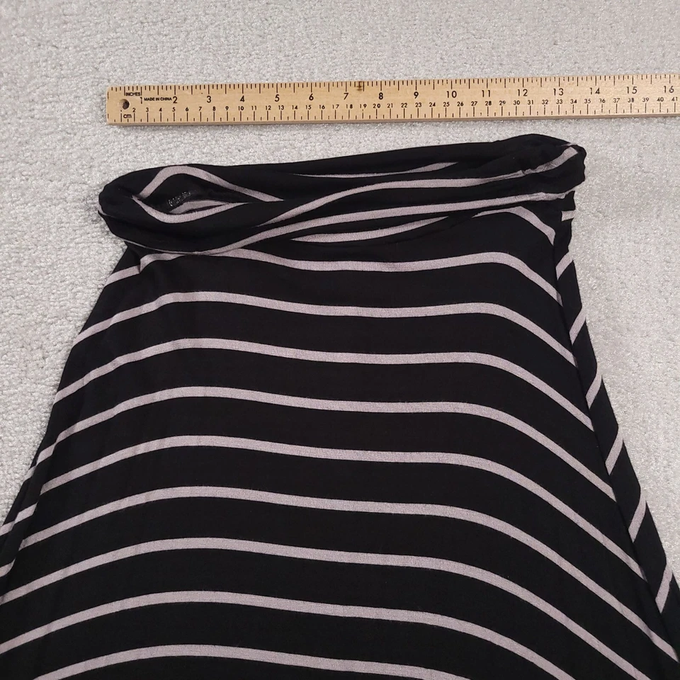 Wet Seal Wide Band Long Maxi Skirt Black Gray Women’s Size Medium - Image 3 of 4