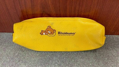 Japan San-X Rilakkuma Korilakkuma Cat Yellow Coin Zippered Pouch Bag Holder 